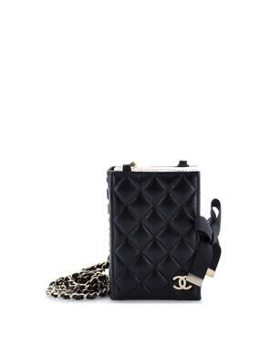 Chanel Cc Book Card Holder With Chain #186840C38B